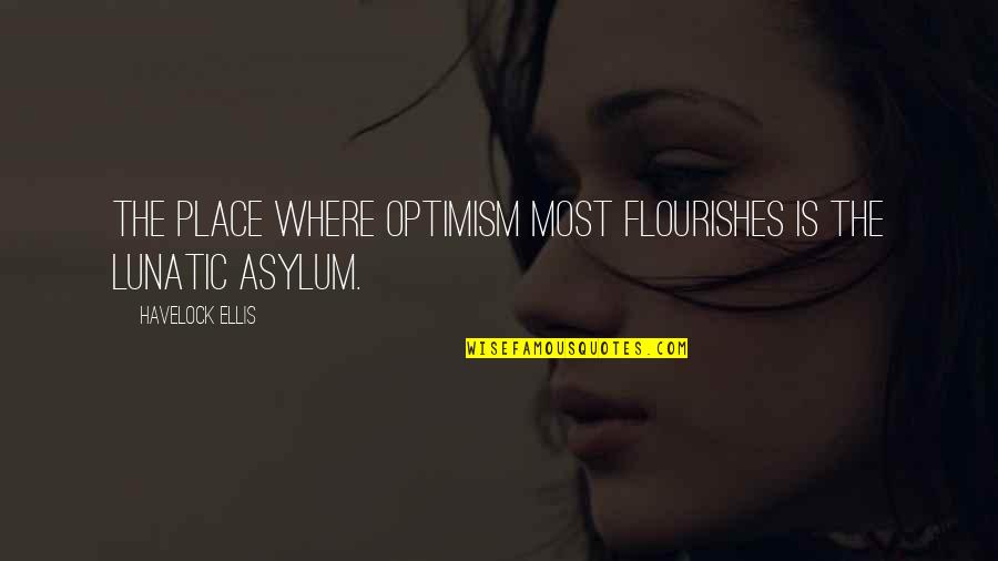 Bmr Quincaillerie Quotes By Havelock Ellis: The place where optimism most flourishes is the Bmr Quincaillerie Quotes By Havelock Ellis: The place where optimism most flourishes is the