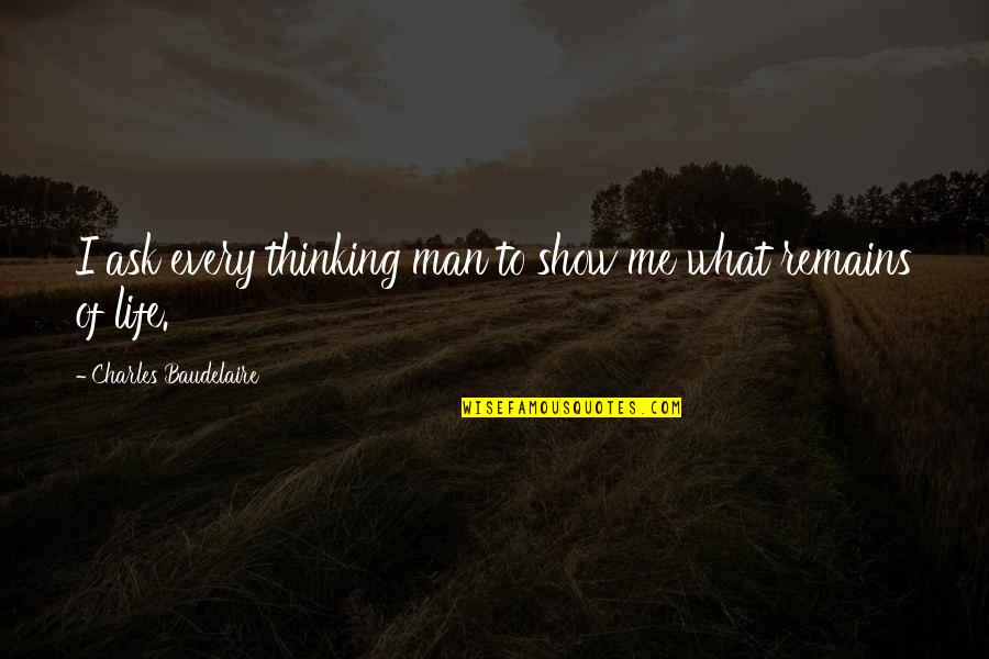 Bns Option Quotes By Charles Baudelaire: I ask every thinking man to show me