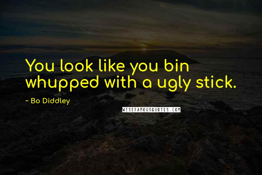 Bo Diddley quotes: You look like you bin whupped with a ugly stick.