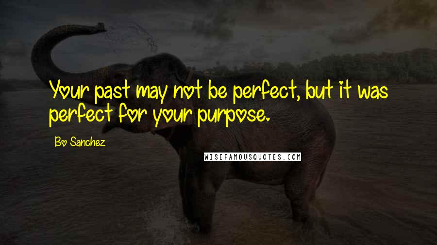 Bo Sanchez quotes: Your past may not be perfect, but it was perfect for your purpose.