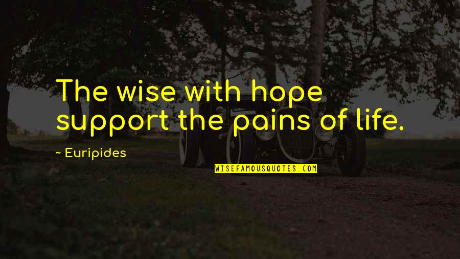 Boat Interior Quotes By Euripides: The wise with hope support the pains of
