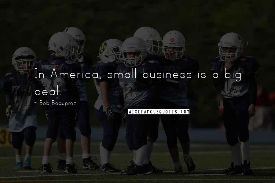 Bob Beauprez quotes: In America, small business is a big deal.