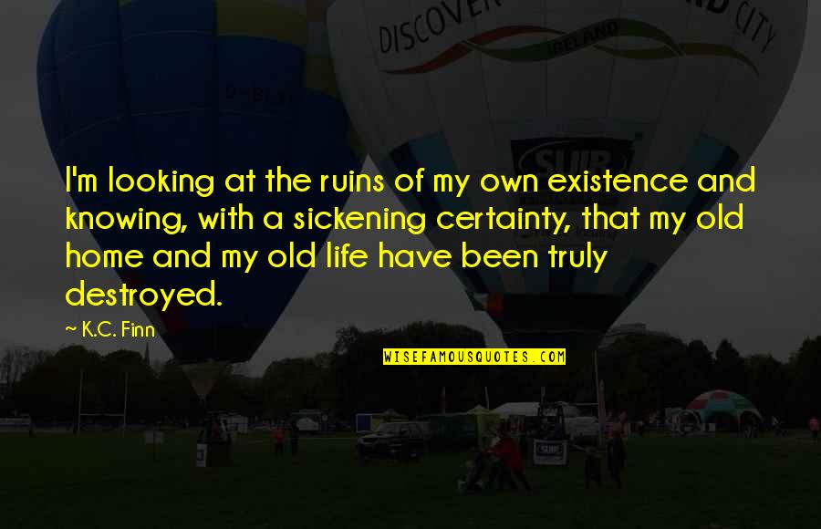 Bob Dylan Politics Quotes By K.C. Finn: I'm looking at the ruins of my own Bob Dylan Politics Quotes By K.C. Finn: I'm looking at the ruins of my own