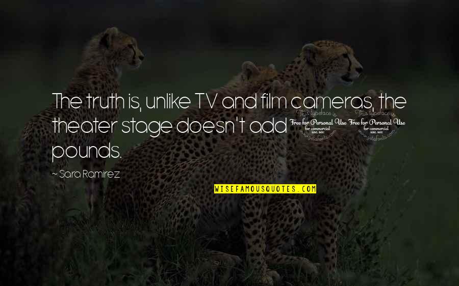 Bob Marley Tagalog Quotes By Sara Ramirez: The truth is, unlike TV and film cameras,
