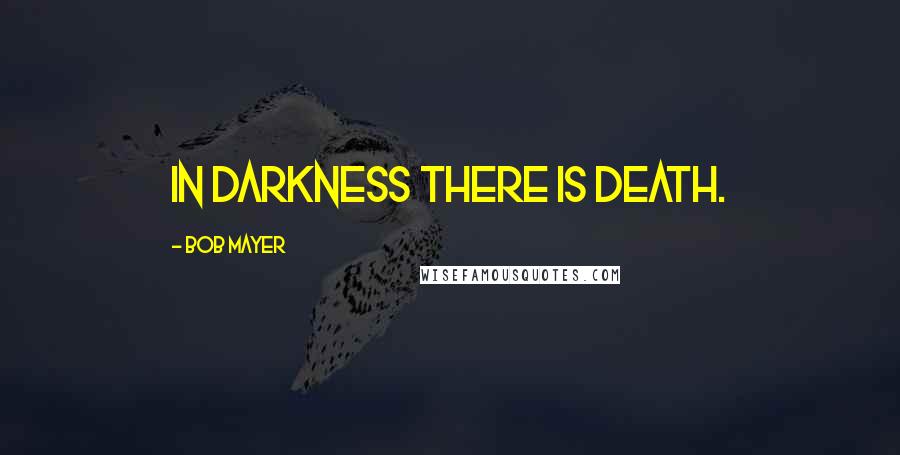 Bob Mayer quotes: In darkness there is death.