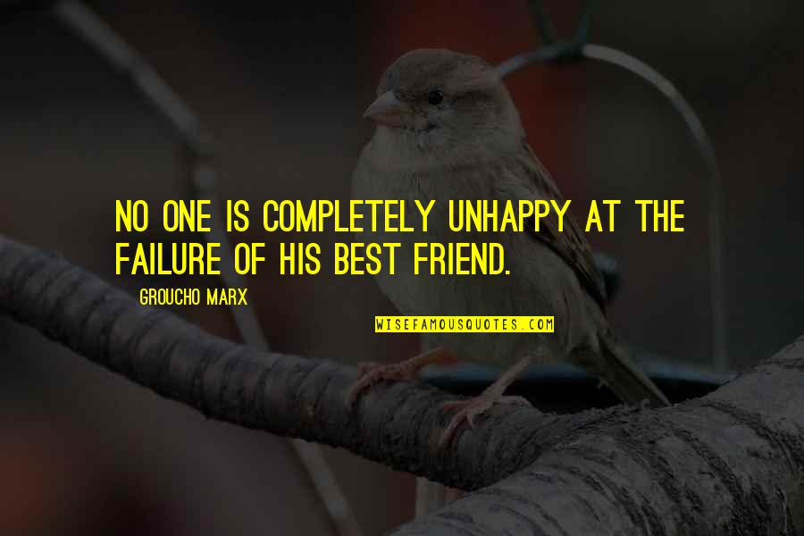 Bobbling A Baseball Quotes By Groucho Marx: No one is completely unhappy at the failure