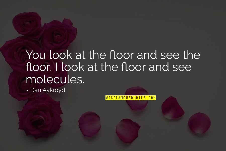Bobbling Marvel Quotes By Dan Aykroyd: You look at the floor and see the