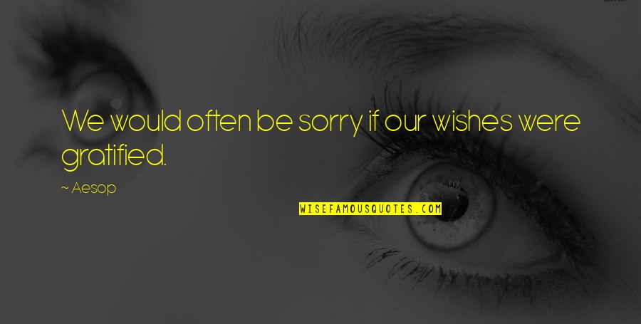 Bocanada Gustavo Quotes By Aesop: We would often be sorry if our wishes
