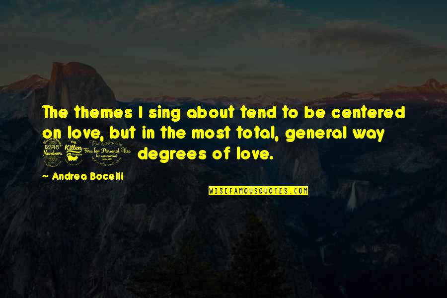 Bocelli Quotes By Andrea Bocelli: The themes I sing about tend to be
