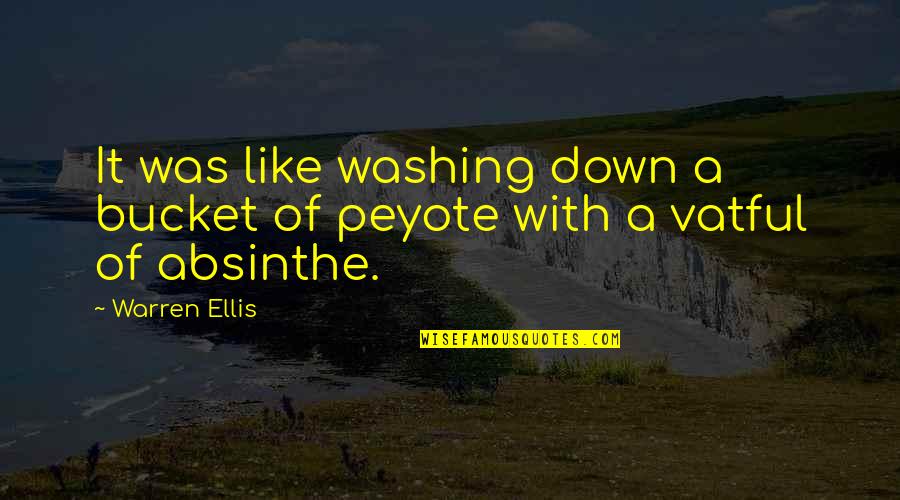 Boches That Blooms Quotes By Warren Ellis: It was like washing down a bucket of