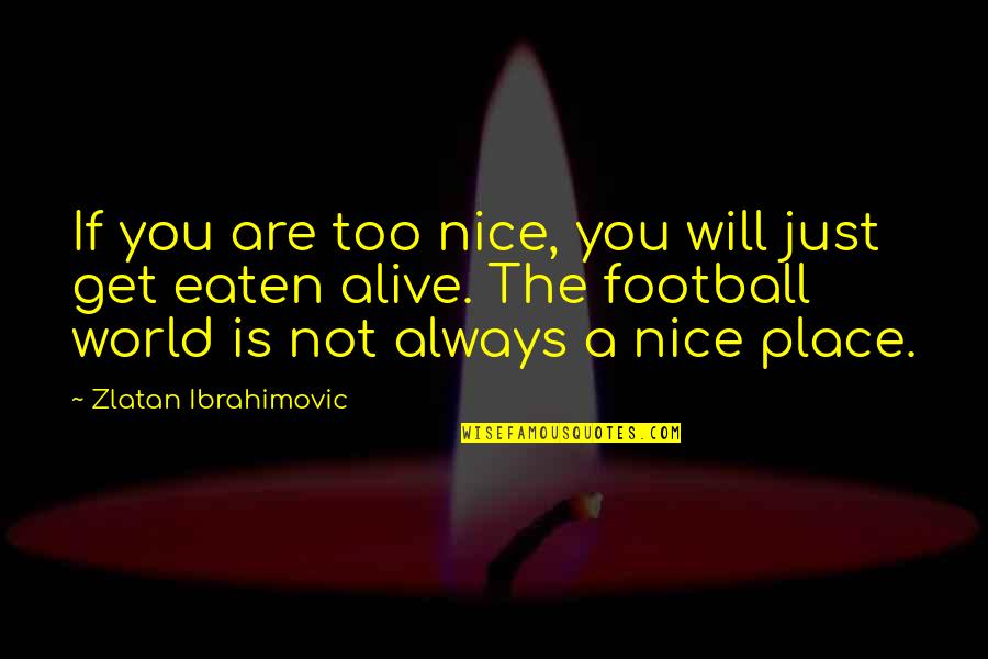 Bochinchera Quotes By Zlatan Ibrahimovic: If you are too nice, you will just Bochinchera Quotes By Zlatan Ibrahimovic: If you are too nice, you will just