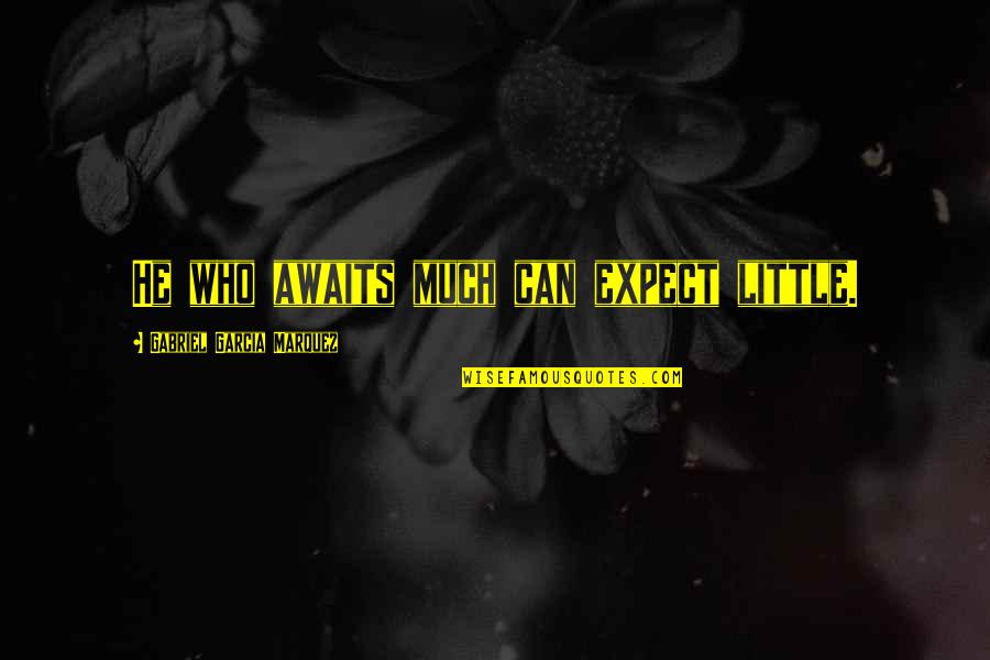 Bochnak El Quotes By Gabriel Garcia Marquez: He who awaits much can expect little.