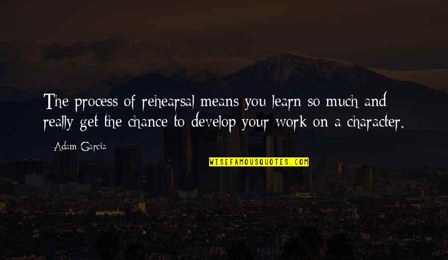 Bochornos Menopausicos Quotes By Adam Garcia: The process of rehearsal means you learn so