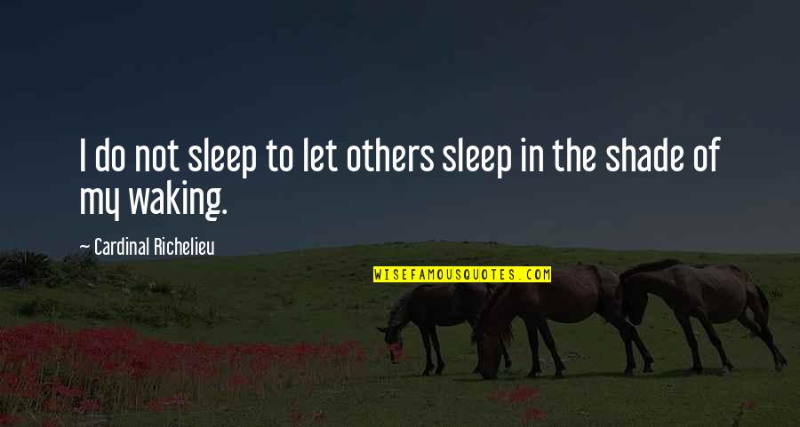 Bocquets Criteria Quotes By Cardinal Richelieu: I do not sleep to let others sleep Bocquets Criteria Quotes By Cardinal Richelieu: I do not sleep to let others sleep