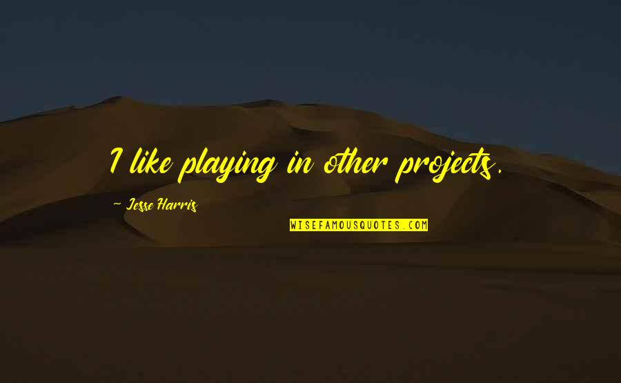 Bodas De Sangre Quotes By Jesse Harris: I like playing in other projects.