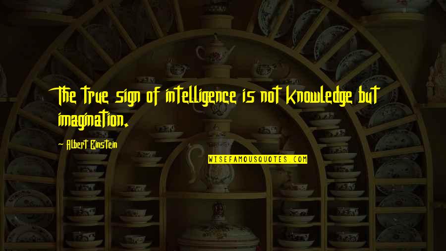 Boddington Tank Quotes By Albert Einstein: The true sign of intelligence is not knowledge