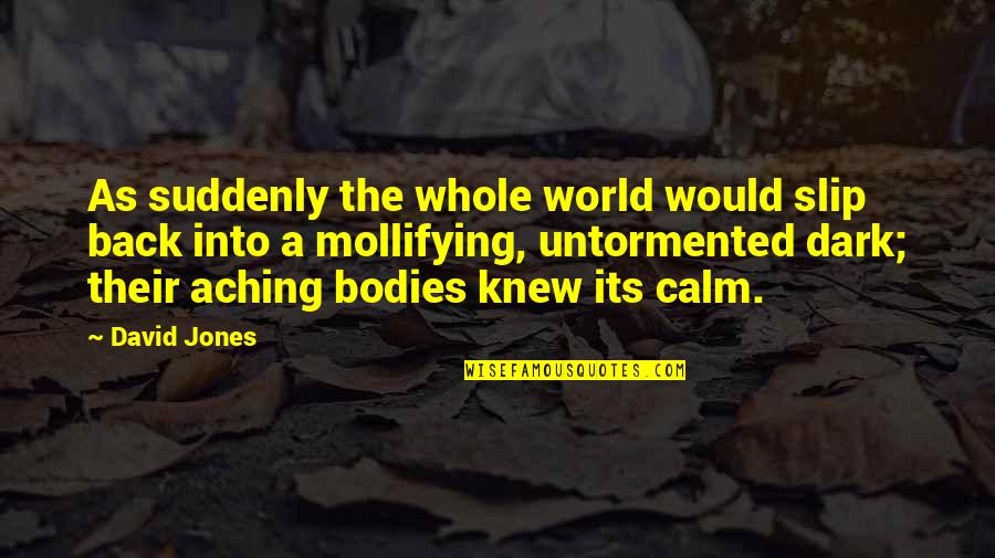 Bodies As Bodies Quotes By David Jones: As suddenly the whole world would slip back Bodies As Bodies Quotes By David Jones: As suddenly the whole world would slip back