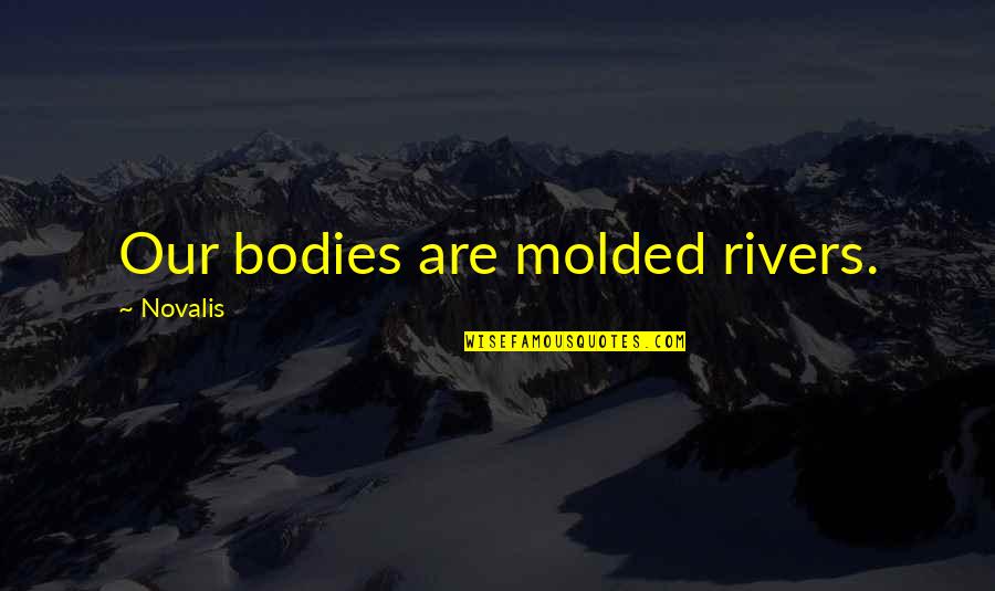 Bodies Of Water Quotes By Novalis: Our bodies are molded rivers.