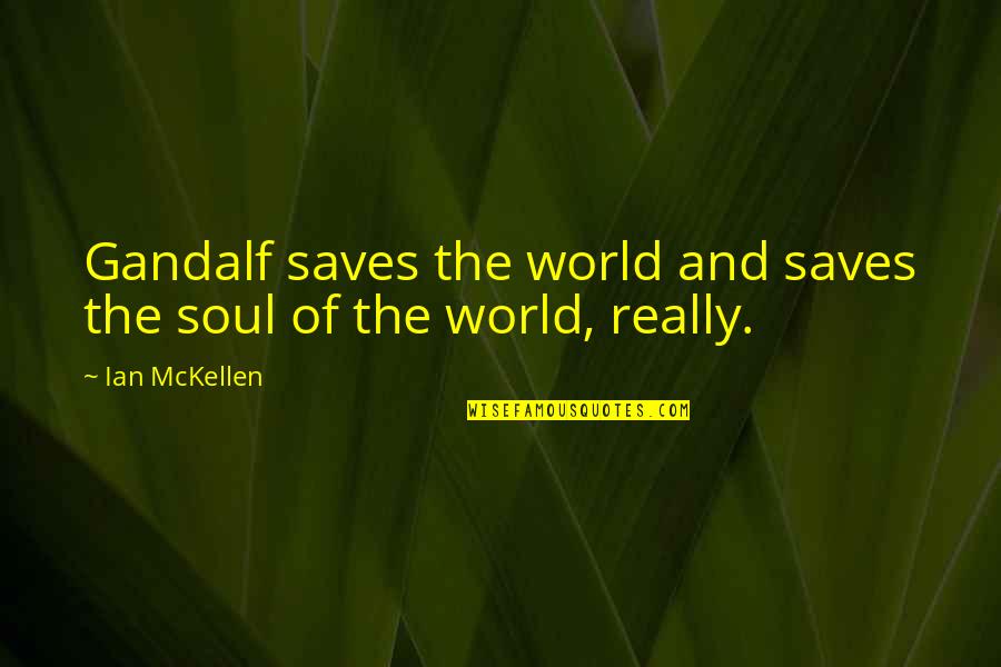 Bodin Quotes By Ian McKellen: Gandalf saves the world and saves the soul