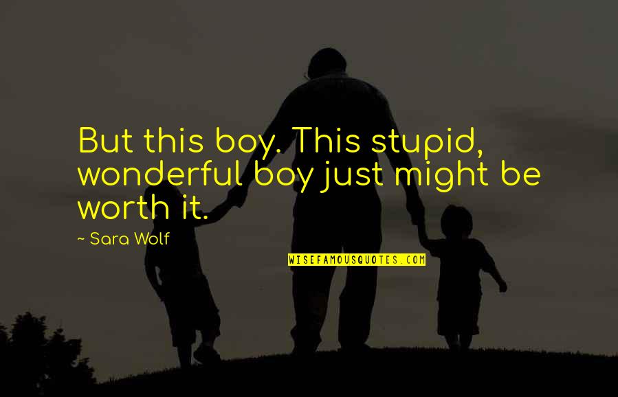 Bodlean Quotes By Sara Wolf: But this boy. This stupid, wonderful boy just