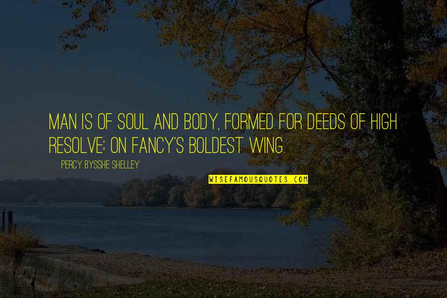 Body And Soul Quotes By Percy Bysshe Shelley: Man is of soul and body, formed for