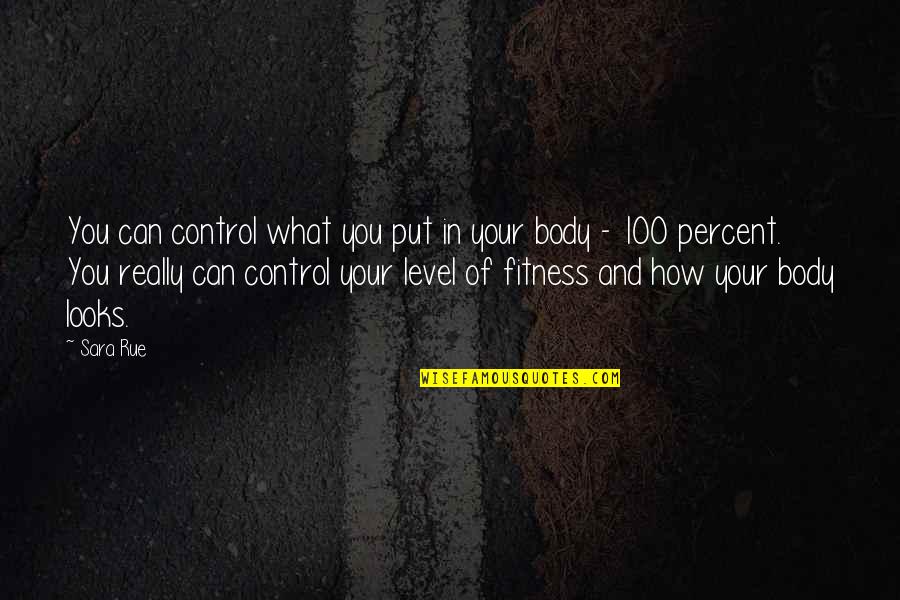 Body Control Quotes By Sara Rue: You can control what you put in your Body Control Quotes By Sara Rue: You can control what you put in your