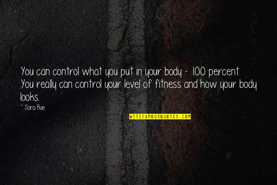 Body Fitness Quotes By Sara Rue: You can control what you put in your