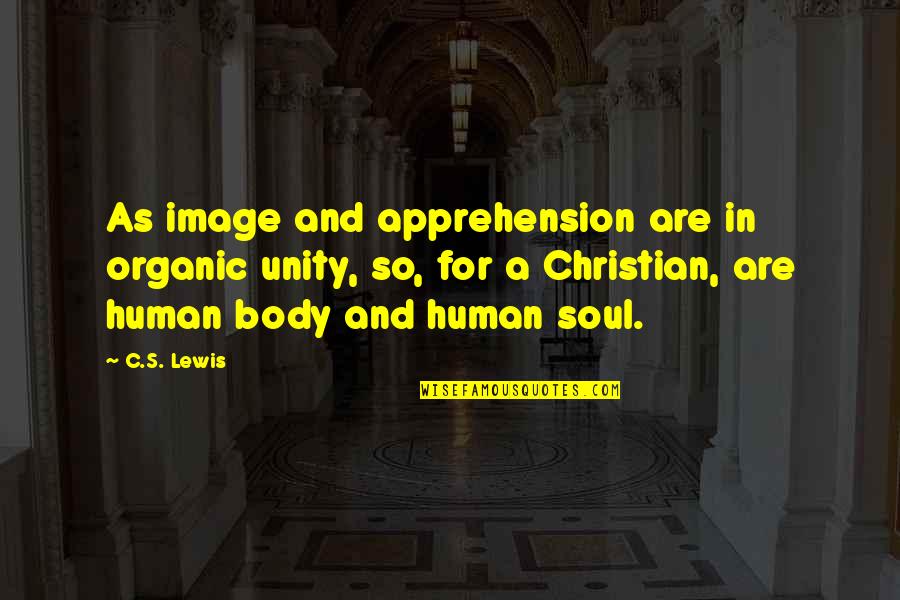 Body Image Quotes By C.S. Lewis: As image and apprehension are in organic unity,