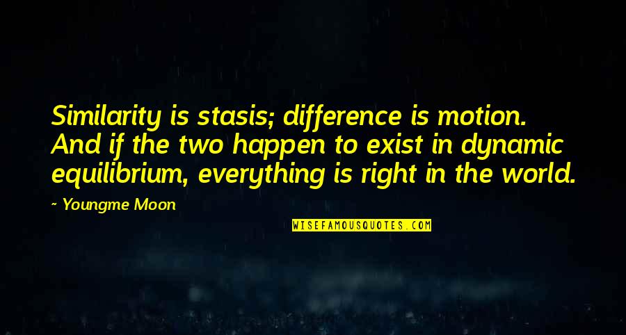 Bodycheck Table Hockey Quotes By Youngme Moon: Similarity is stasis; difference is motion. And if Bodycheck Table Hockey Quotes By Youngme Moon: Similarity is stasis; difference is motion. And if
