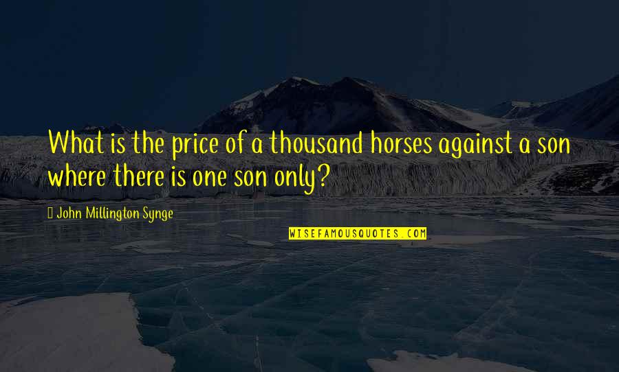 Boedry Quotes By John Millington Synge: What is the price of a thousand horses