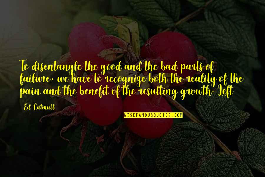 Boehmer Quotes By Ed Catmull: To disentangle the good and the bad parts Boehmer Quotes By Ed Catmull: To disentangle the good and the bad parts