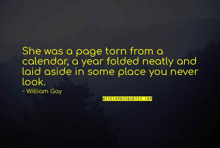 Boeken Met Quotes By William Gay: She was a page torn from a calendar,