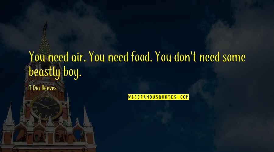 Boetti Udire Quotes By Dia Reeves: You need air. You need food. You don't