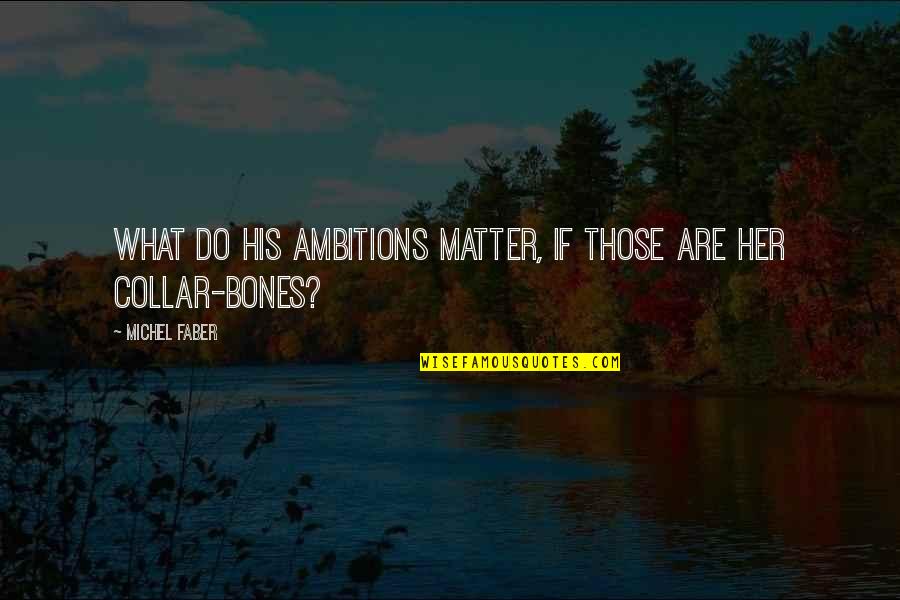 Boffy Rlcraft Quotes By Michel Faber: What do his ambitions matter, if those are Boffy Rlcraft Quotes By Michel Faber: What do his ambitions matter, if those are