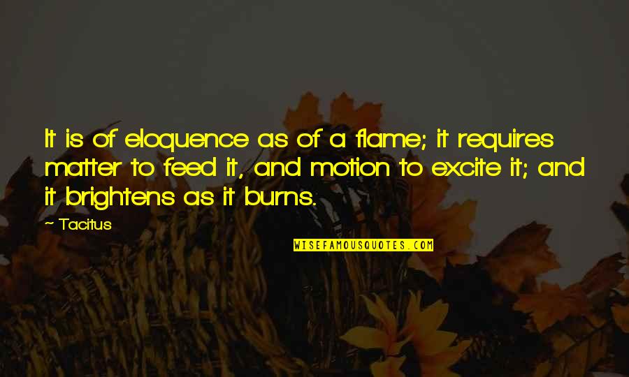 Bogate Quotes By Tacitus: It is of eloquence as of a flame;