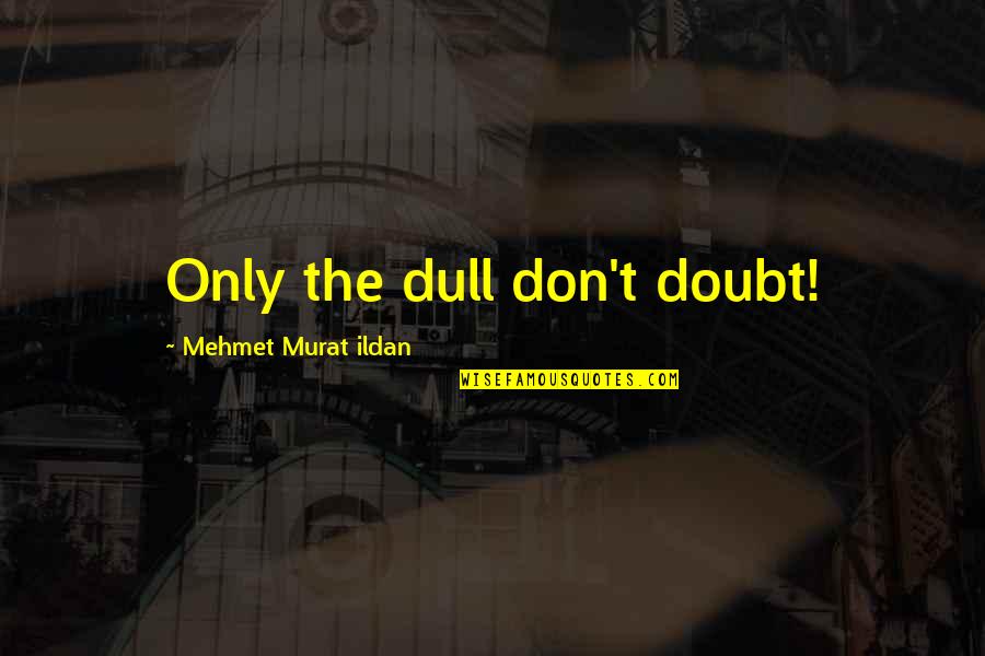 Bogdanesti Quotes By Mehmet Murat Ildan: Only the dull don't doubt! Bogdanesti Quotes By Mehmet Murat Ildan: Only the dull don't doubt!