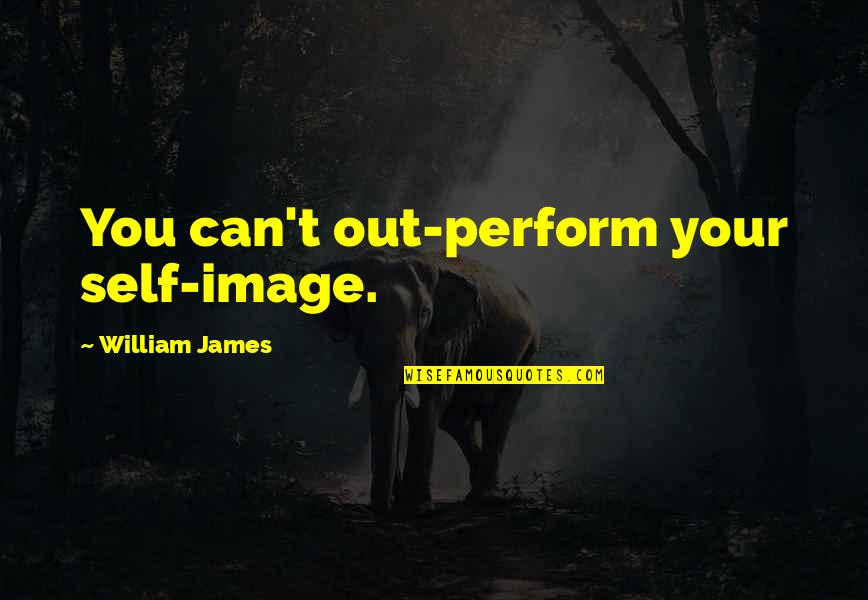 Boggard Quotes By William James: You can't out-perform your self-image.