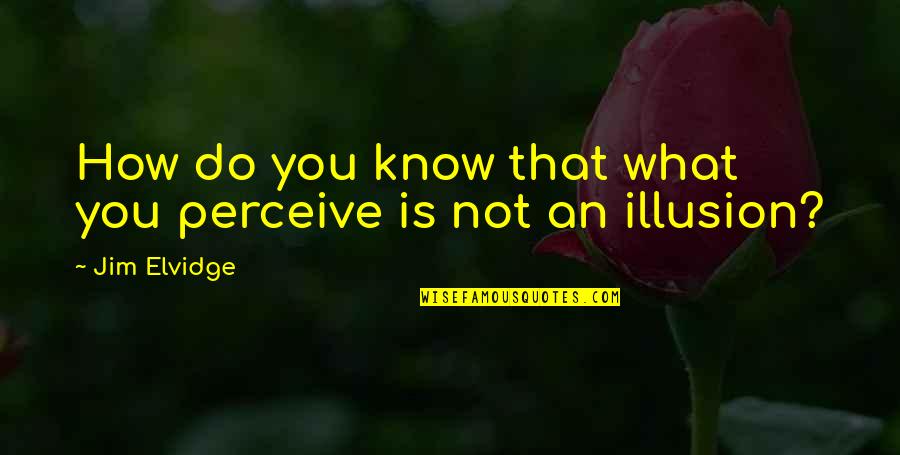 Bohemios Club Quotes By Jim Elvidge: How do you know that what you perceive
