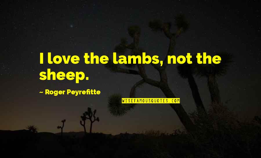 Boijmans Van Beuningen Quotes By Roger Peyrefitte: I love the lambs, not the sheep.