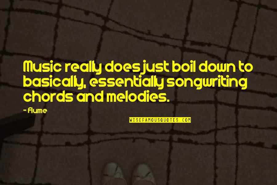 Boil Best Quotes By Flume: Music really does just boil down to basically,