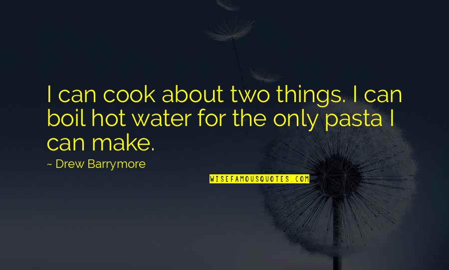 Boil Quotes By Drew Barrymore: I can cook about two things. I can