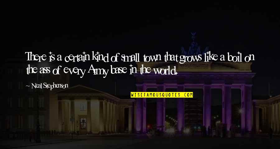Boil Quotes By Neal Stephenson: There is a certain kind of small town