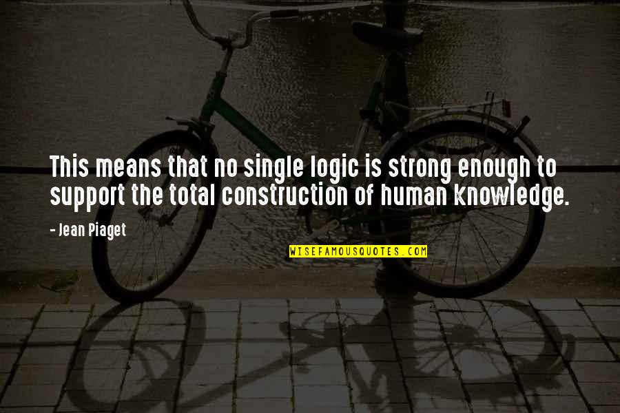 Bold Peter Diamandis Quotes By Jean Piaget: This means that no single logic is strong Bold Peter Diamandis Quotes By Jean Piaget: This means that no single logic is strong