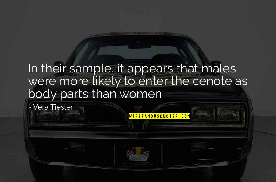Bold Text Quotes By Vera Tiesler: In their sample, it appears that males were