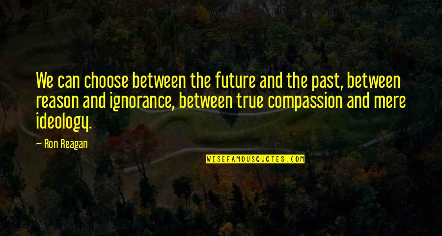 Bolehkah Berhubungan Quotes By Ron Reagan: We can choose between the future and the