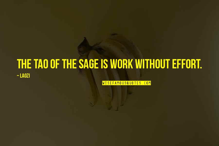 Bolely Me Quotes By Laozi: The Tao of the sage is work without