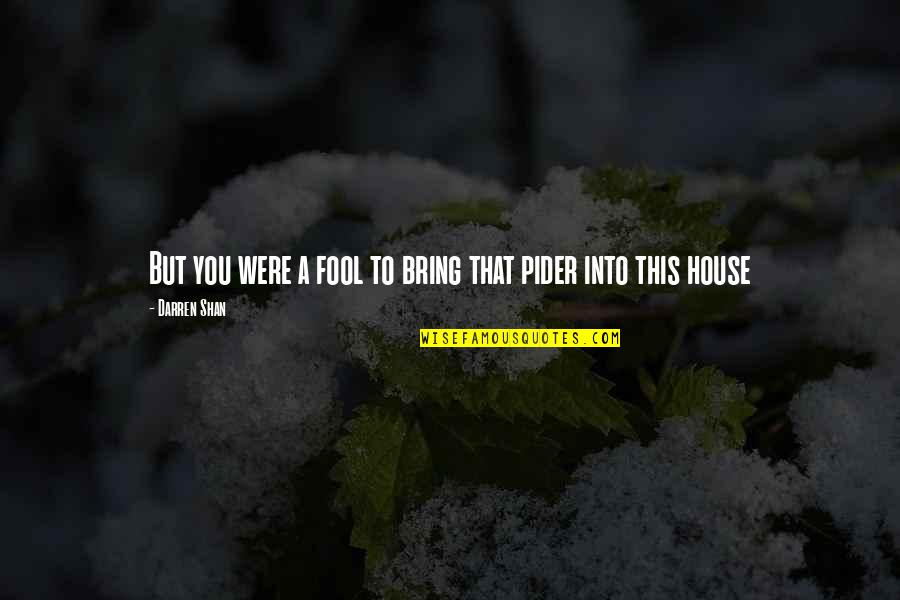 Bolesne Jajeczkowanie Quotes By Darren Shan: But you were a fool to bring that Bolesne Jajeczkowanie Quotes By Darren Shan: But you were a fool to bring that