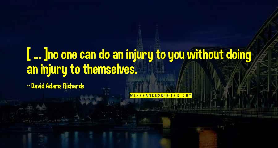 Bolillo Bread Quotes By David Adams Richards: [ ... ]no one can do an injury