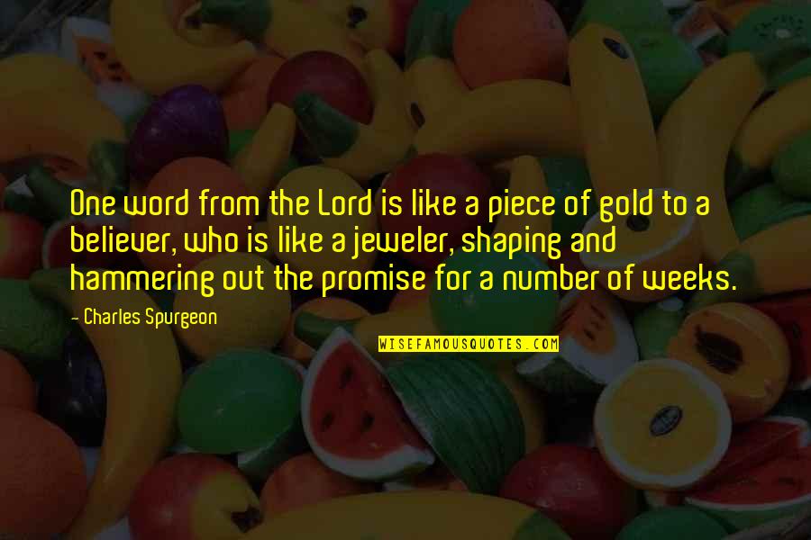 Bolivianos Chinos Quotes By Charles Spurgeon: One word from the Lord is like a