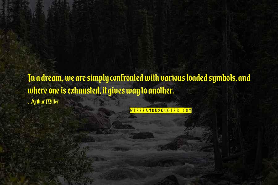 Bomen Soorten Quotes By Arthur Miller: In a dream, we are simply confronted with Bomen Soorten Quotes By Arthur Miller: In a dream, we are simply confronted with